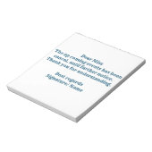 AANKONDIGING VAN afstuderen. NOTITIEBLOK (Linkerzijde)