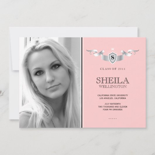 Aankondiging van Afstuderen op foto's schild (Voorkant)