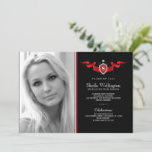 Aankondiging van Afstuderen op foto's schild (Staand voorkant)