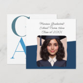 Aankondiging van afstuderen op maat gemaakte foto  (Voorkant / Achterkant)