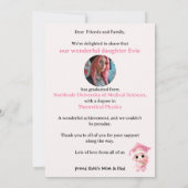 🎓Aankondiging van afstuderen van Chibi Blossom Kaart (Achterkant)
