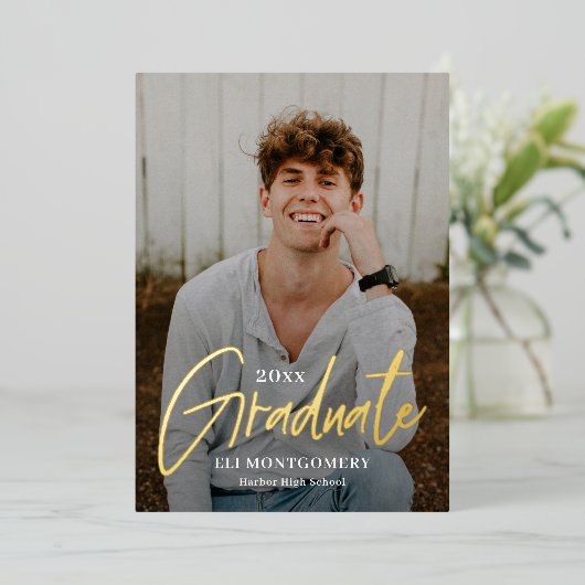 Aankondiging van Afstuderen van de Folie van gekle (Staand Voorkant)