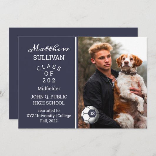 Aankondiging van Afstuderen van de Foto van de Spe (Voorkant / Achterkant)