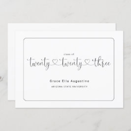 Aankondiging van afstuderen van een lieve vrouw