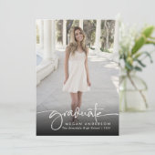 Aankondiging van afstuderen van elegante foto's (Staand voorkant)