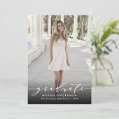 Aankondiging van afstuderen van elegante foto's (Staand voorkant)