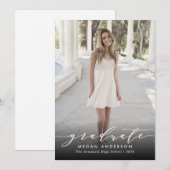 Aankondiging van afstuderen van elegante foto's (Voorkant / Achterkant)