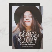 Aankondiging van Afstuderen van Fun Script-aankond (Voorkant / Achterkant)