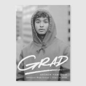 Aankondiging van Afstuderen van gestormde foto's (Voorkant)