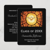 Aankondiging van Afstuderen van Glass Dove Religio (Voorkant / Achterkant)