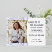 Aankondiging van Afstuderen van Lavender Violet Go (Staand Voorkant)