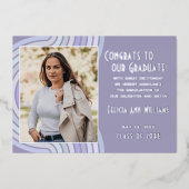 Aankondiging van Afstuderen van Lavender Violet Go (Voorkant)