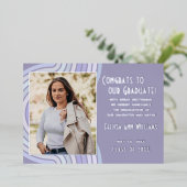 Aankondiging van Afstuderen van Lavender Violet Go (Staand Voorkant)