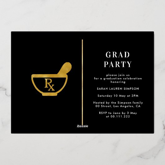 Aankondiging van afstuderen van legant goudapothee (Achterkant)