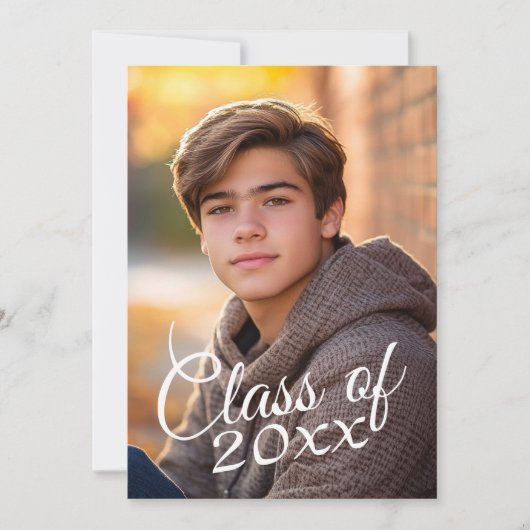 Aankondiging van Afstuderen van verticale foto's (Voorkant)