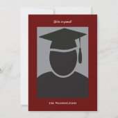 Aankondiging van afstuderen van vierling met foto' (Achterkant)