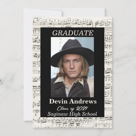 Aankondiging van afstuderen voor afgestudeerden Mu (Voorkant)