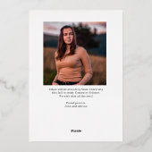 Aankondiging van Afstuderen voor geblindeerde gale (Achterkant)