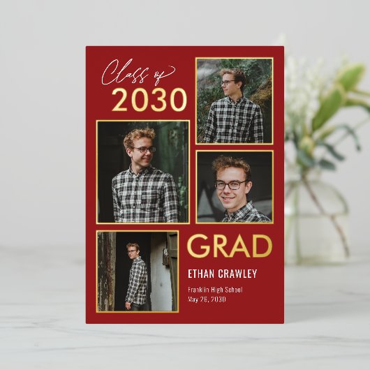 Aankondiging van Afstuderen voor geblindeerde gale (Staand Voorkant)