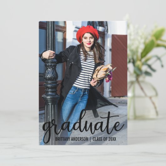 Aankondiging van Afstuderen voor modern script Fot (Staand voorkant)