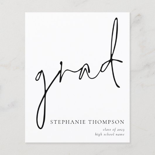 Aankondiging van Afstuderen voor moderne scripts Flyer (Voorkant)