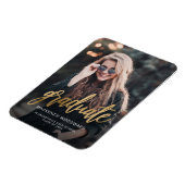 Aankondiging van Afstuderen voor Photo Gold Script Magneet (Linkerzijde)