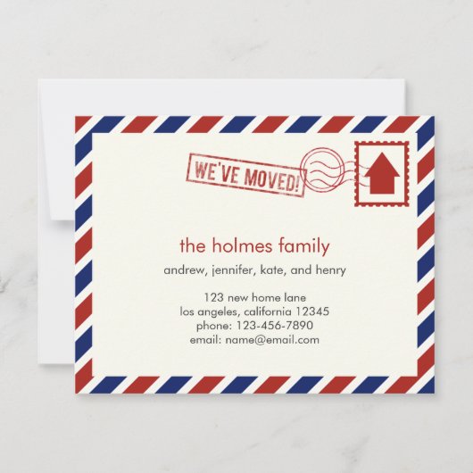 Aankondiging van Air Mail Moving (Voorkant)