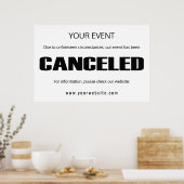 Aankondiging van annulering van gebeurtenissen een poster (Keuken)