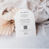 Aankondiging van Arch Elopement met foto- en QR-co