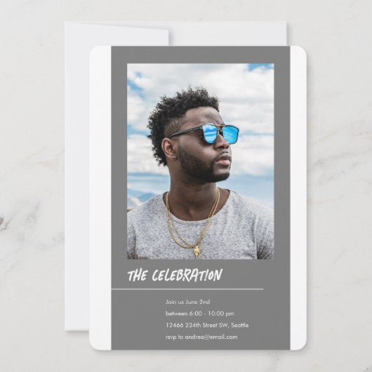 Aankondiging van Autograaf Afstuderen foto (Achterkant)