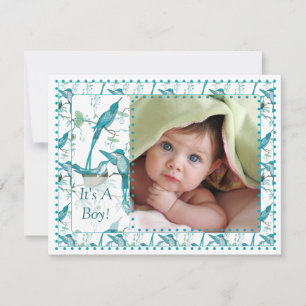 Aankondiging van Baby Boy Baby Bird Afbeelding