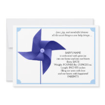 Aankondiging van Baby Boy Blue Pinwheels