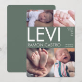 AANKONDIGING VAN baby FOTO-AANKONDIGING (Voorkant / Achterkant)