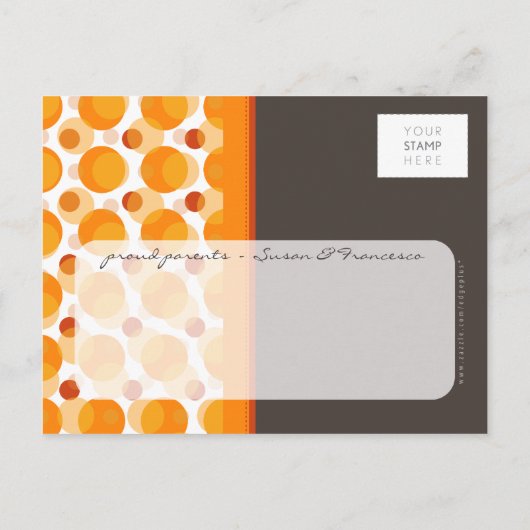 AANKONDIGING VAN baby hallo baby: (Achterkant)