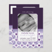 AANKONDIGING VAN baby hallo baby: (Voorkant / Achterkant)