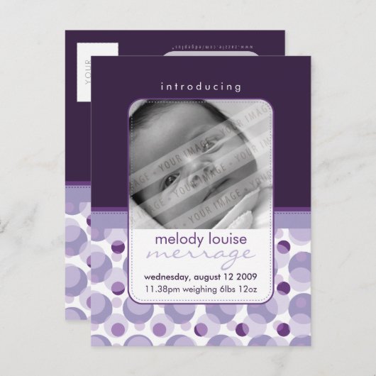 AANKONDIGING VAN baby hallo baby: (Voorkant / Achterkant)