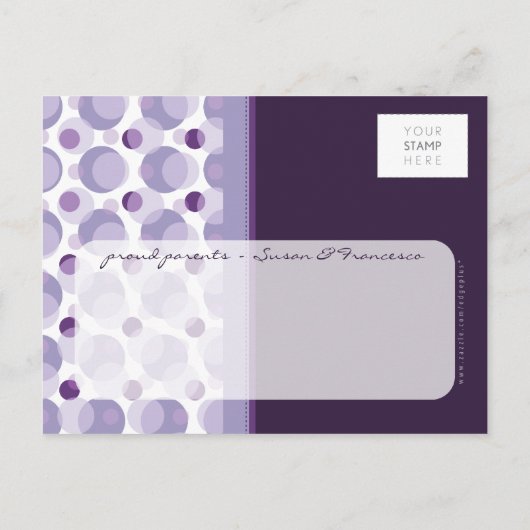 AANKONDIGING VAN baby hallo baby: (Achterkant)