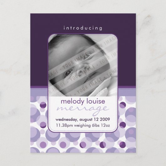 AANKONDIGING VAN baby hallo baby: (Voorkant)