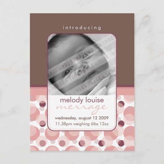 AANKONDIGING VAN baby hallo baby: (Voorkant)