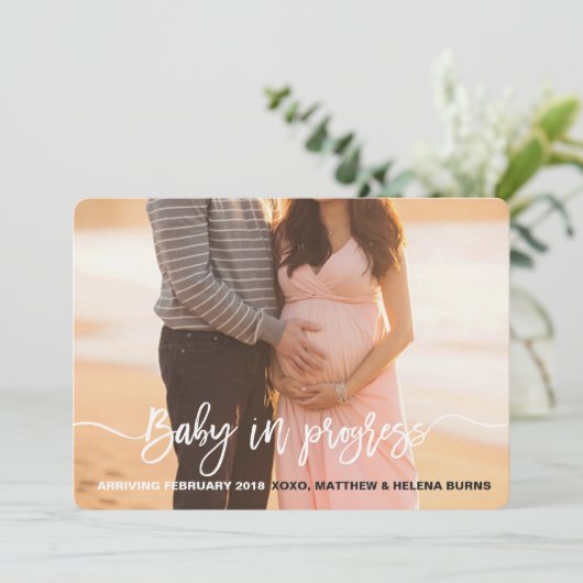 Aankondiging van baby in aantocht (Staand voorkant)