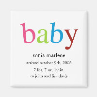 Aankondiging van baby Magnet