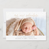 Aankondiging van baby - Ons nieuwe avontuurlijk go (Voorkant)