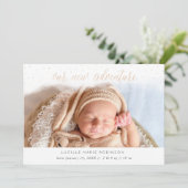 Aankondiging van baby - Ons nieuwe avontuurlijk go (Staand voorkant)