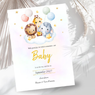 Aankondiging van baby op komst