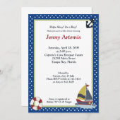 Aankondiging van Baby shower via de vaarweg Blue 5 (Voorkant / Achterkant)