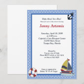 Aankondiging van Baby shower voor het afleveren va (Voorkant / Achterkant)