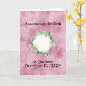 Aankondiging van Baby ter bevalling voor meisje: v (Gele Bloem)