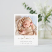 Aankondiging van Baby voor modern fotoonthaal Briefkaart (Staand voorkant)