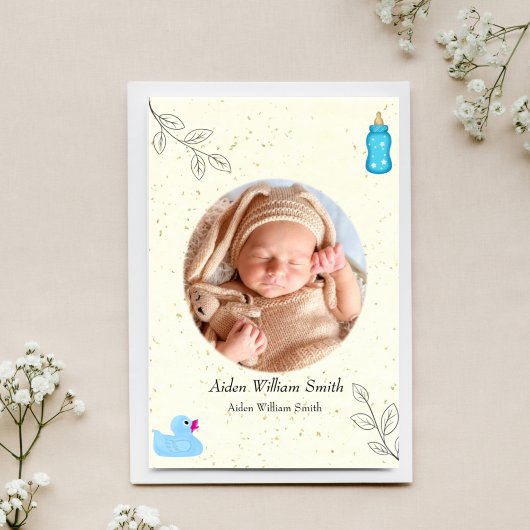 Aankondiging van Baby voor Rubber Ducky Floral Ric