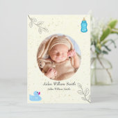 Aankondiging van Baby voor Rubber Ducky Floral Ric (Staand voorkant)